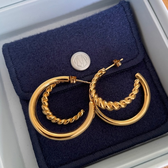 Missoma Radial Hoop Earrings - Picture 1 of 5